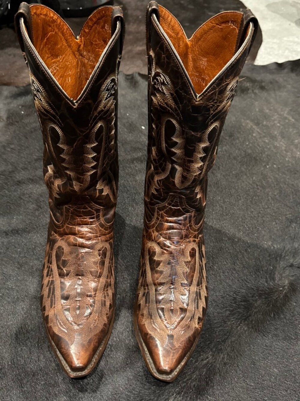Dan Post DP3612 Men's Chocolate Leather Atticus Western Boots Size 11 D